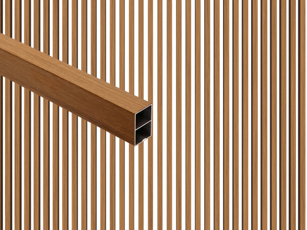 WPC Profilé rhombique quadruple beige Co Extrudé