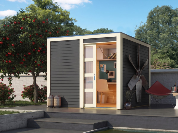 Abri de jardin Cubino 19 mm gris terreux