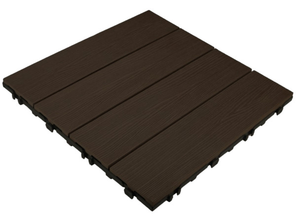 Dalle de terrasse composite aspect bois marron