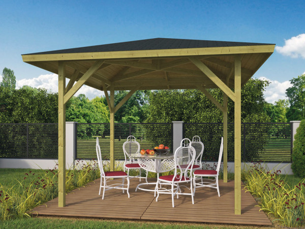 Pavillon Tonnelle Ökonom Épicéa imprégné vert