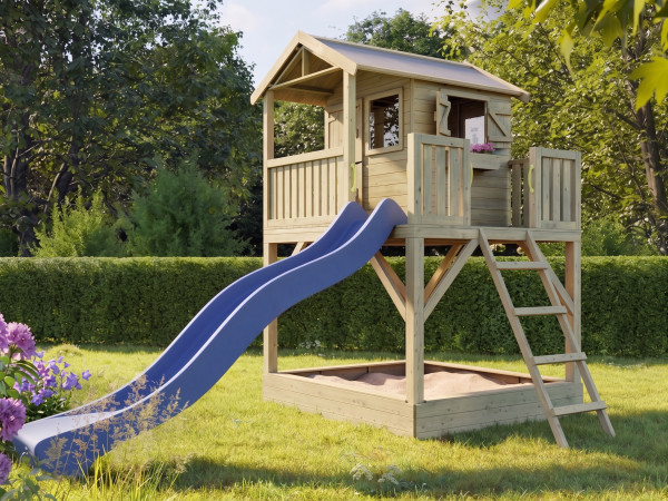 Cabane de jardin sur pilotis Funny XXL avec bac à sable KDI