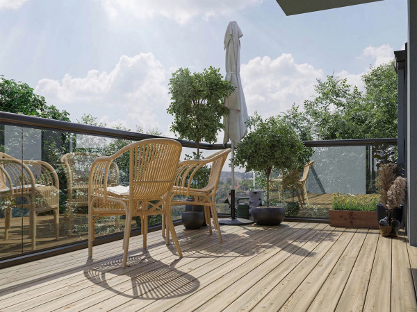 Lame de terrasse en pin KDI