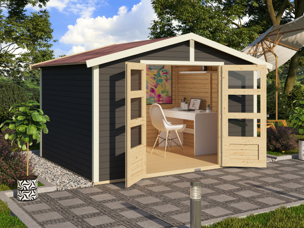 Abri de jardin Carlton 5 19 mm gris terreux
